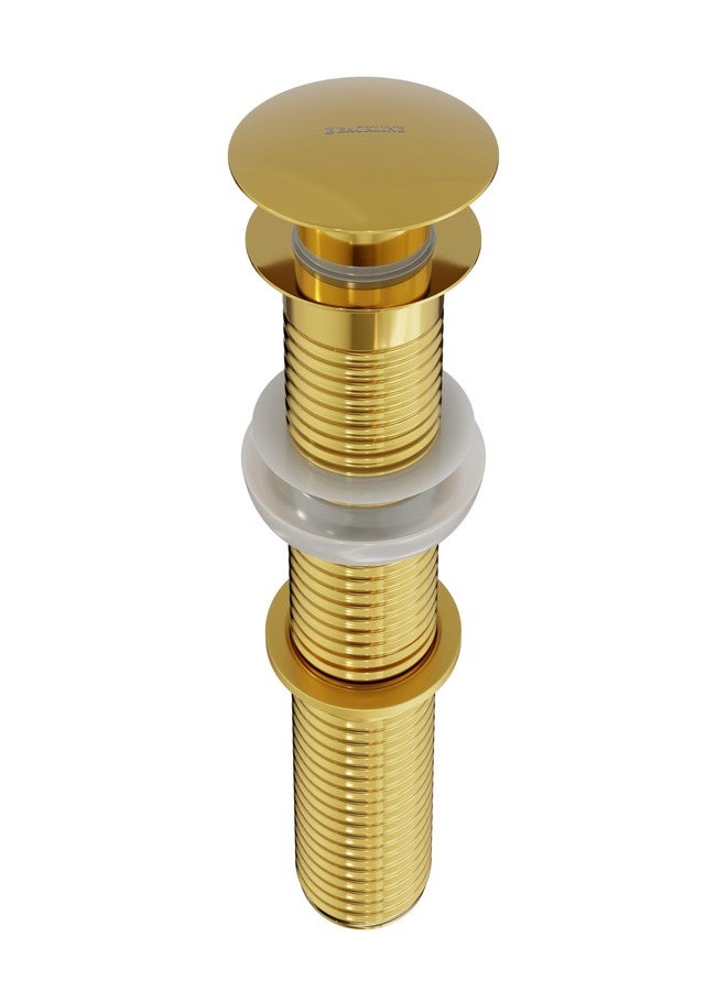 B Backline Brass 7-Inch Pop up Waste Coupling for Wash Basin | 32 MM Full Thread Waste Coupling For Basin (Gold Glossy, 7-INCH) - Image 1
